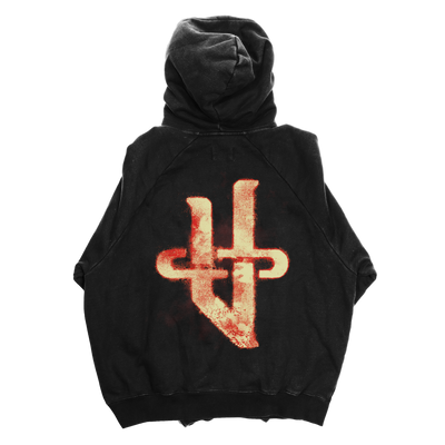 "BURNED LOGO" HOODIE